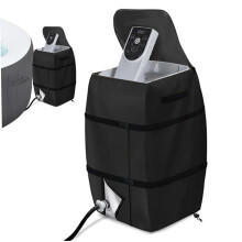 Weatherproof Hot Tub Pump Cover with Zipper and Drawstring, 420D Oxford Spa Protector 17x15x21in