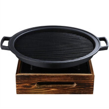 Portable Charcoal Grill Foldable Cast Iron BBQ with Pan for Camping and Outdoor Cooking