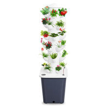 Hydroponic Growing System Vertical Tower 10L Tank 6 Layers 30 Plants Indoor Black US Plug