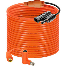 35FT Solar Panel Extension Cable 12AWG 14AWG Tinned Copper DC7909 to DC8020 for Power Station RV Camping