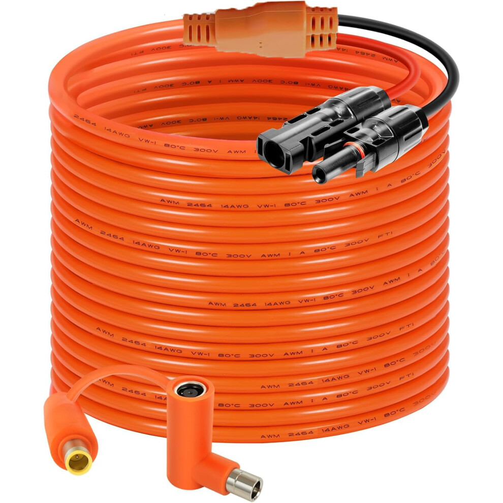35Ft Solar Panel Extension Cable 12Awg 14Awg Tinned Copper Dc7909 To Dc8020 For Power Station Rv Camping 9053599110392