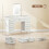 Homcom HOMCOM Dressing Table with LED Lighting Mirror and 10 Drawers, White 3
