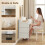 Homcom HOMCOM Dressing Table with LED Lighting Mirror and 10 Drawers, White 6