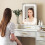 Homcom HOMCOM Dressing Table with LED Lighting Mirror and 10 Drawers, White 7