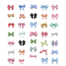 5D Nail Art Stickers with Bow Knot Design, SelfAdhesive Decals for Elegant Manicure