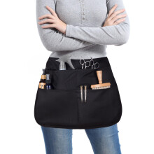 Waterproof Bleachproof Hair Stylist Waist Apron with 5 Tool Pockets and Spray Bottle Holders
