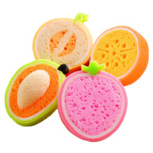 Bath Sponge Set with Playful Fruit Design, Non Scratch Shower Scrubber for Kids, 4pcs Random Styles