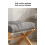 Foldable Solid Wood Low Stool with Paste-Style Grey Seat Cushion 2