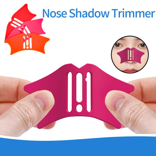 Nose Contouring Tool Silicone Shadow Guide for Precise Symmetrical Makeup 2 in 1 Design Orange 2