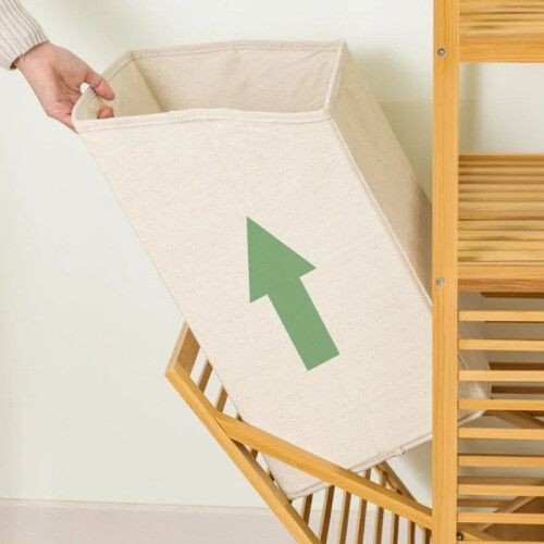 4-Tier Laundry Hamper with Tilt-Out Basket | Bathroom Storage Shelf Organizer 2