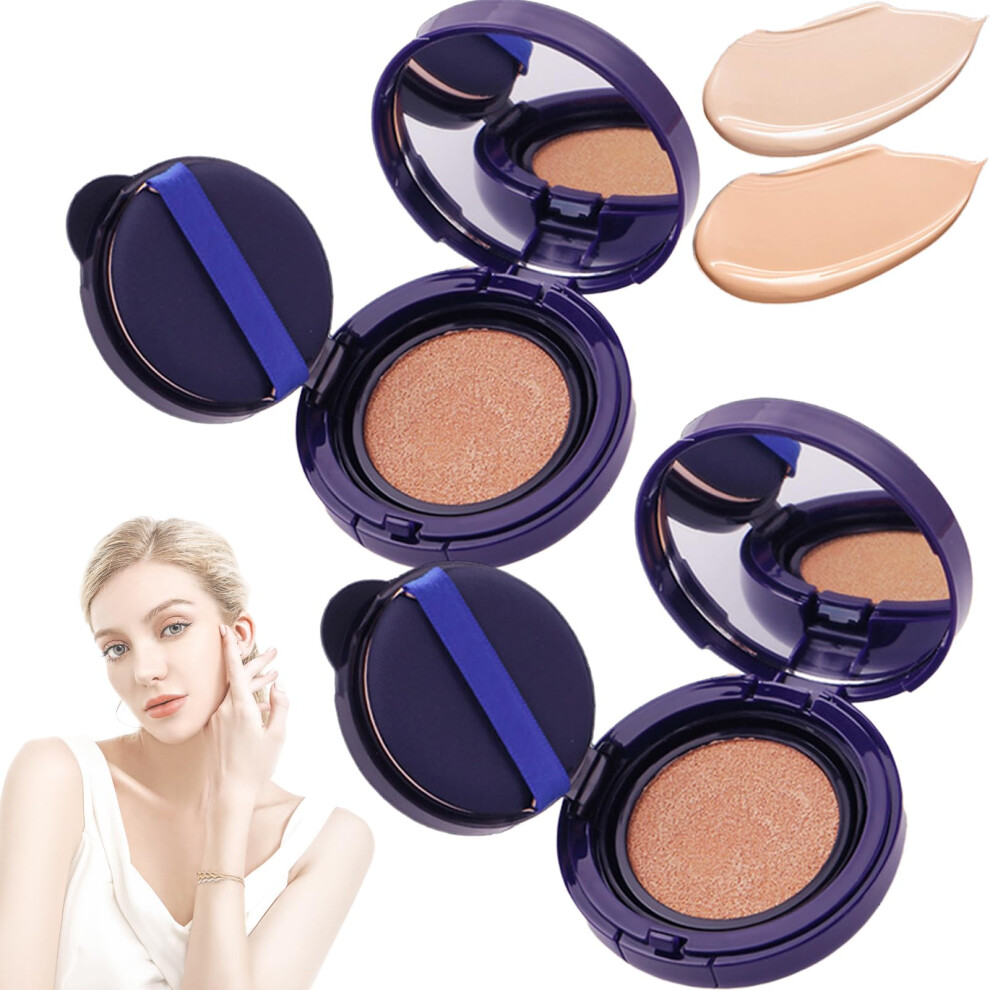 Soft Matte Cream Concealer and Waterproof Full Coverage Foundation Duo, Hydrating LongLasting, Natural and Ivory White