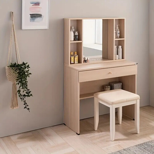 Minimalist White Dressing Stool - Bedroom Makeup Chair 1