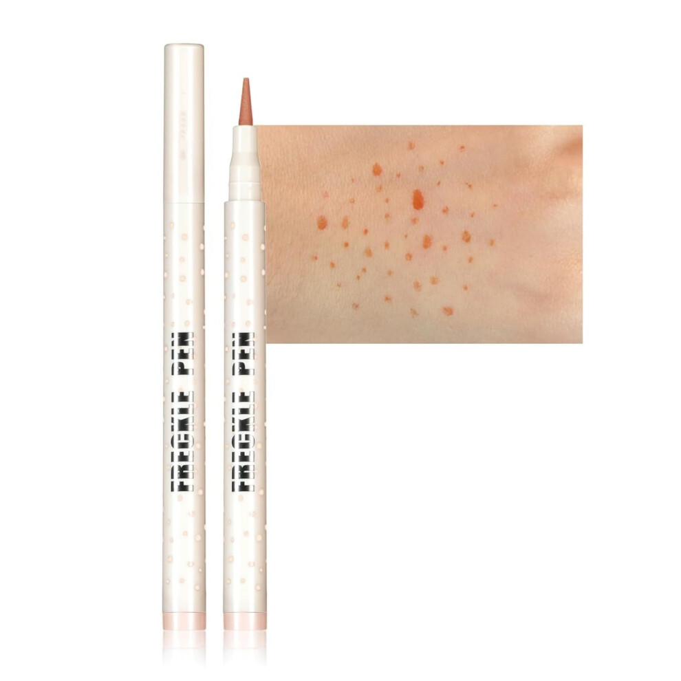 Light/Brown Freckle Pen Waterproof Longlasting Natural Fake Freckles Makeup With Precise Applicator