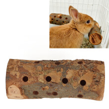 Small Animal Chew Log Wooden Toy Natural Molar Resistance Hamster Enrichment L