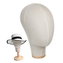 Wig Mannequin Head Canvas Stand for Professional Wig Styling Display and Drying at Home or Salon