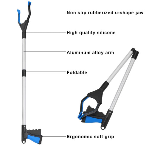 Foldable Grabber Reacher Tool – Collapsible Garbage Picker 1