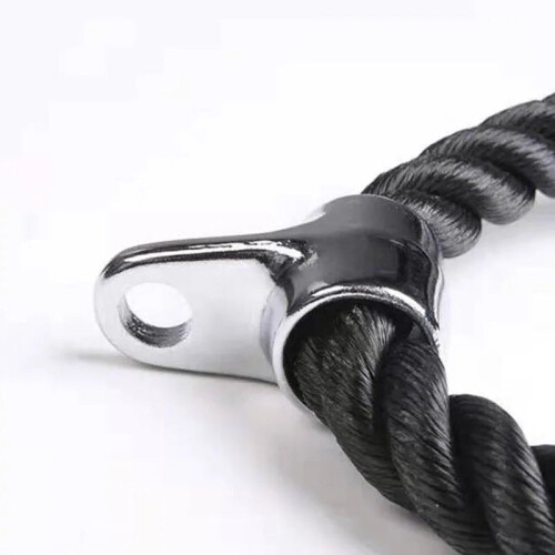 120cm Triceps Pull Down Rope Heavy Duty Cable Attachment Black 1
