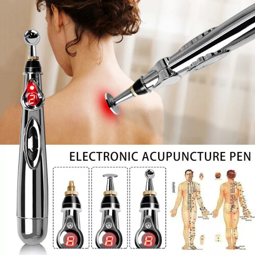 Electrical Pulse Meridian Energy Pen Acupuncture & EMS Silver 1