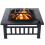 Square Metal Wood Fire Pit Table 2