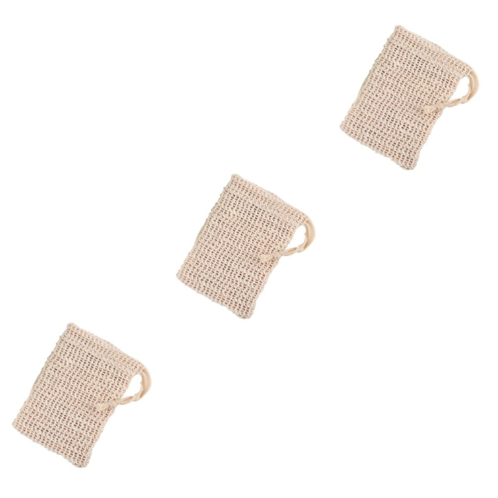 Light/Brown 15Pcs Exfoliating Soap Saver Pouch With Drawstring For Better Grip And Enhanced Lather Shower Use