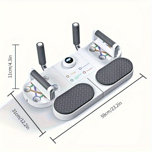 Push-Up Bar with Bands & Timer 1