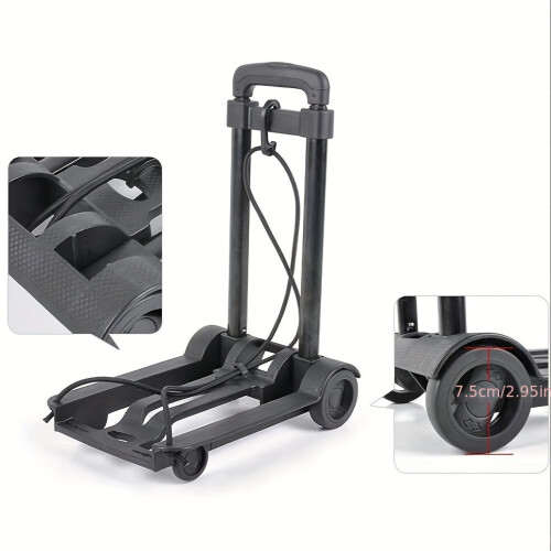 Folding Trolley with 2 Wheels Telescopic Handle 1