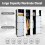 Storage Wardrobe Closet with Hanging Rods 5