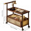 Golden Mobile Side Table with Wheels and Storage 2