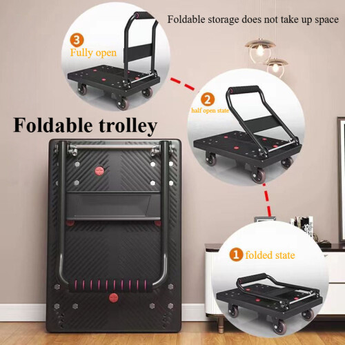 Hand Truck Folding Trolley Cart with Wheels 2