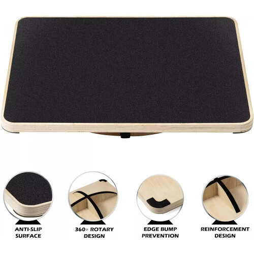 Beechwood Balance Board with Non-Slip Surface 2