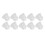 10 Pcs Transparent Soft Silicone Double Layer Hearing Amplifier Ear Tips M 1