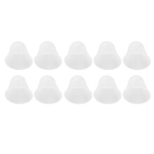 10Pcs 3-Hole White Silicone Hearing Amplifier Ear Tips Small Size Static-Free