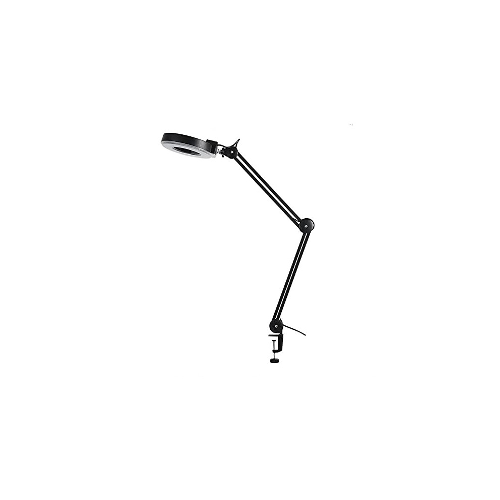 Light Led Magnifying Lamp 5X Precision Magnification With Clamp, Shadowless Rechargeable