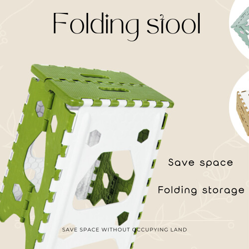 Portable Folding Stool Dark Green 2