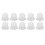10 Pcs Transparent Soft Silicone Double Layer Hearing Amplifier Ear Tips M 2