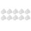 10 Pcs Transparent Soft Silicone Double Layer Hearing Amplifier Ear Tips M 14
