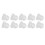 10 Pcs Transparent Soft Silicone Double Layer Hearing Amplifier Ear Tips M 16