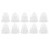 10Pcs 3-Hole White Silicone Hearing Amplifier Ear Tips Small Size Static-Free 2