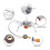 Portable Split Gas Stove 3000W Silver 2
