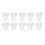 10Pcs 3-Hole White Silicone Hearing Amplifier Ear Tips Small Size Static-Free 13