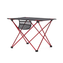 Portable Folding Table Alloy Desk Black