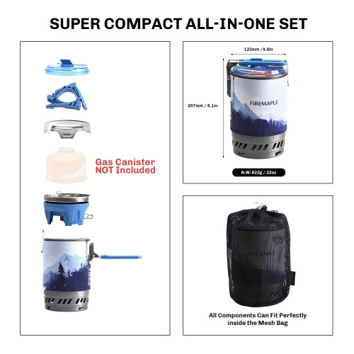 Camping Stove with Micro Regulator Valve Blue 2