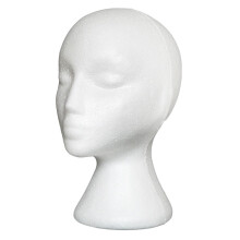 Female Foam Mannequin Head with NonSlip Base for Wig Display and Hat Storage