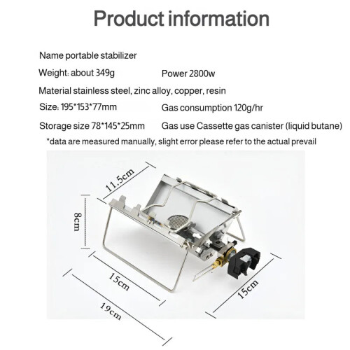 Camping Foldable Cartridge Stove Silver 2
