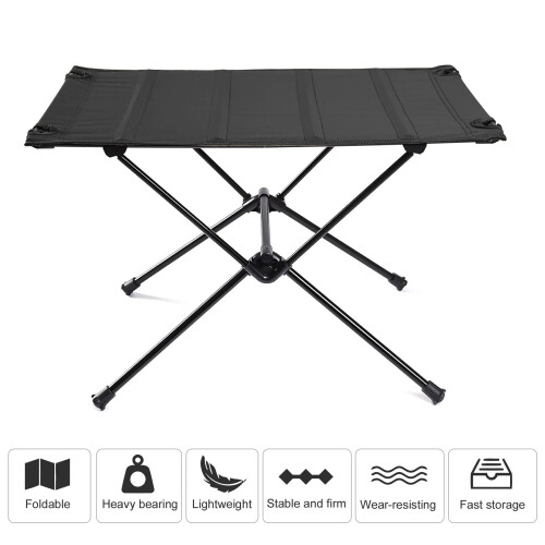 Camping Folding Roll-Up Table Black 1