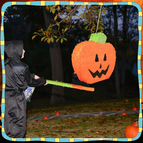 Large Pumpkin Piñata Set Party Decor (4pcs) 1