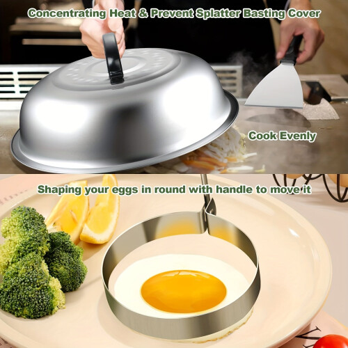 Flat Top Grill Accessories Stainless Steel Set (18pcs) 2
