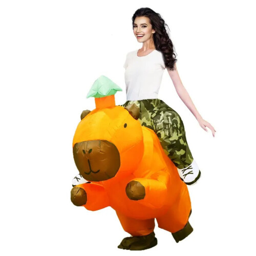 Party Inflatable Capybara with Green Hat 2