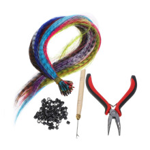 Synthetic Colorful Clip In Hair Extensions Set 50 Pcs Kit for Instant Volume and Highlights
