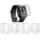 4 Pack Clear TPU Full Coverage Shockproof Bumper Protection Case for Fitbit Sense and Versa 3 1